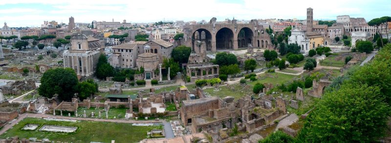 Forum Romanum Rome uitzicht bovenaf