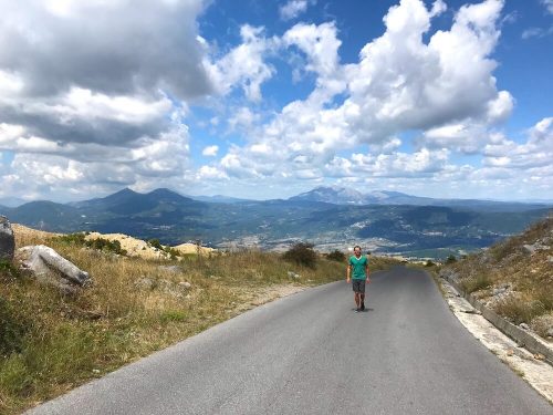 Pollino Nationaal Park uitzicht onderweg