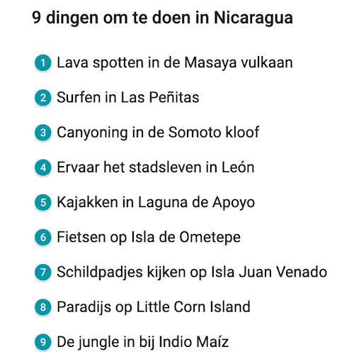 9 dingen om te doen Nicaragua