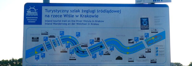 route langs de Wisla Krakau