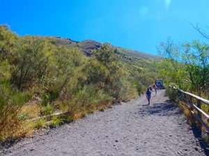 Looproute naar top Vesuvius