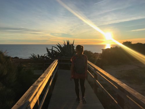 Houten vlonders wandelpad Ponta de Piedade