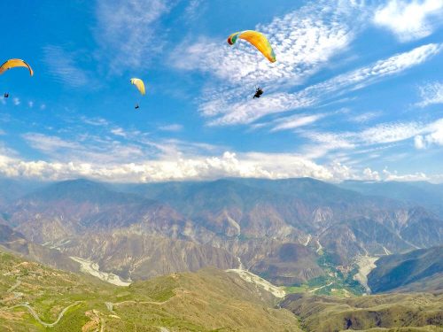 Paragliden Chicamocha canyon Colombia