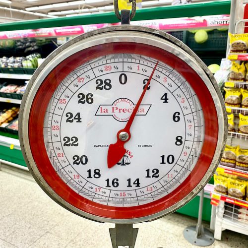 Weegschaal supermarkt Colombia pounds