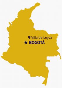 kaart Villa de Leyva Colombia